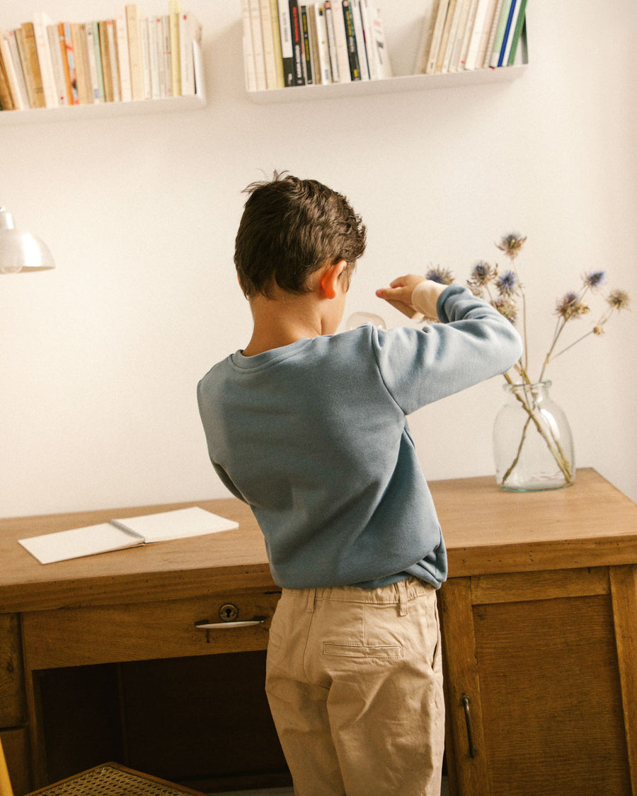 SWEATSHIRT ENFANT BONHEUR - COTON BIO