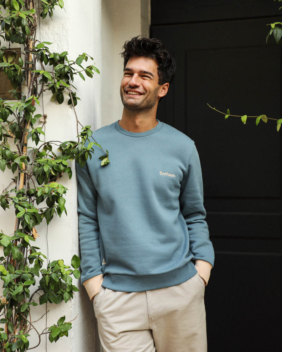 SWEATSHIRT MAN HAPPINESS - ORGANIC COTTON