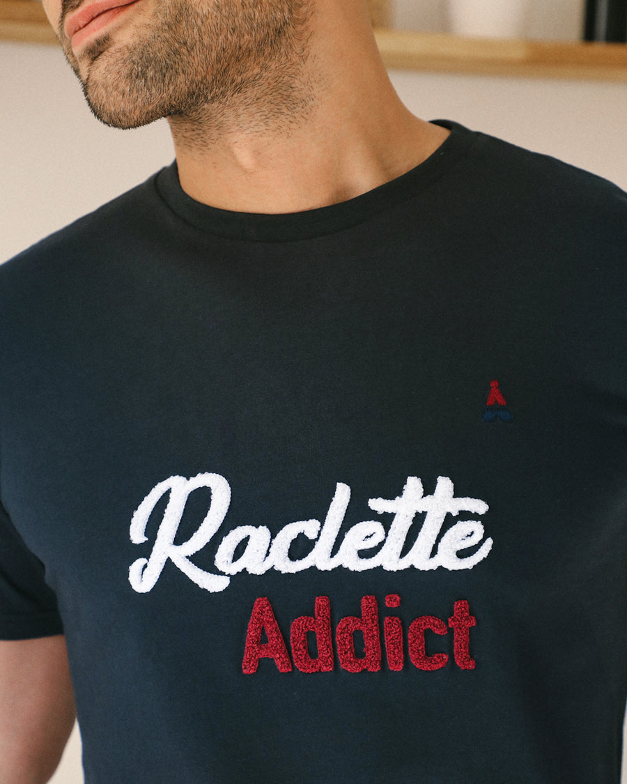 T-SHIRT HOMME RACLETTE ADDICT - COTON BIO - PRÉCOMMANDE