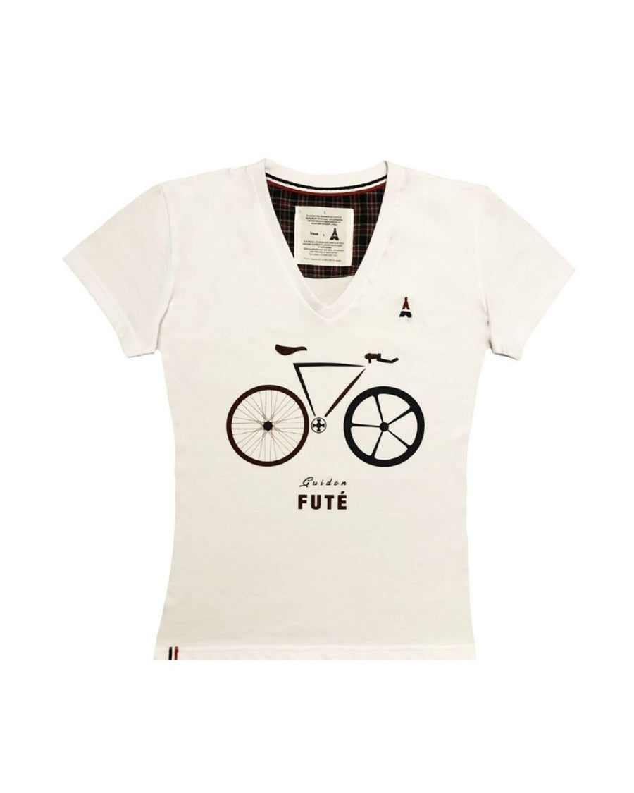 tee shirt femme moto blanc bio fair wear – Fille Au Guidon